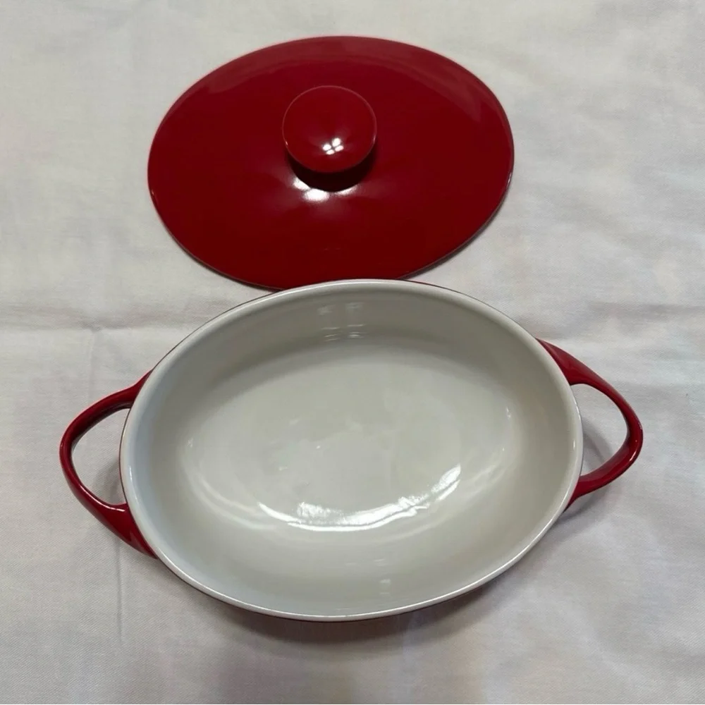 Crate&Barrel Cherry Red Casserole Dish